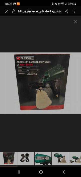 Pistolet do piaskowania PARKSIDE