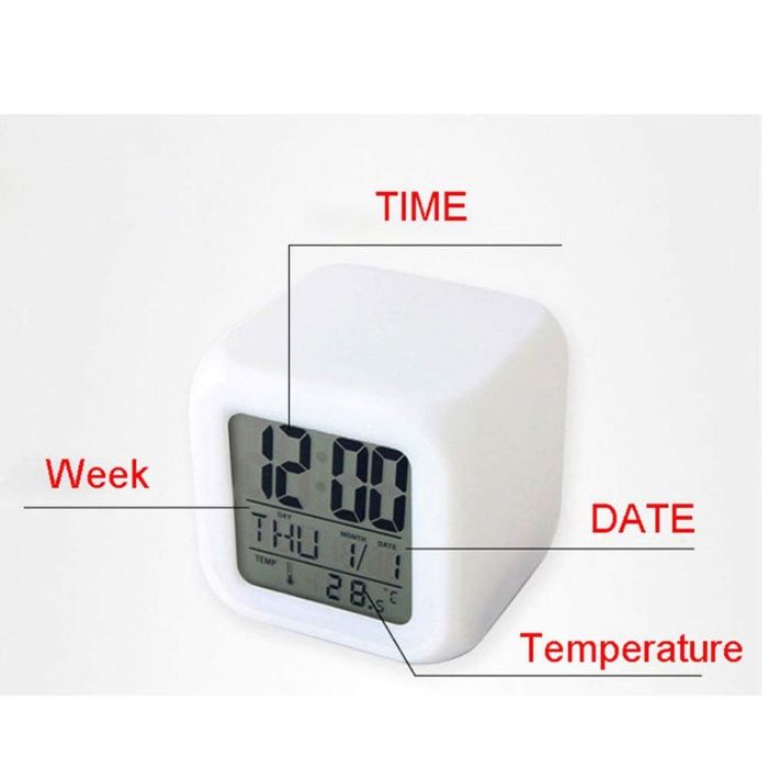 LED Clock - Alarm Clock with Temperature Sensor64739663155971121