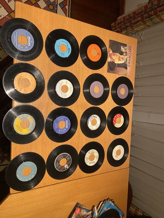 Mini discos de vinil antigos