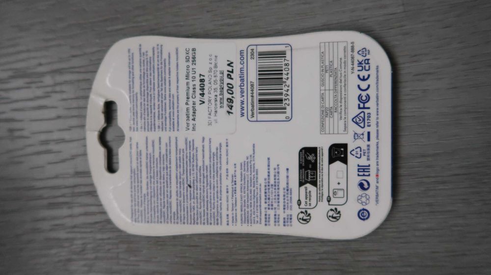 Verbatim 256GB microSDXC Premium 90MB/s