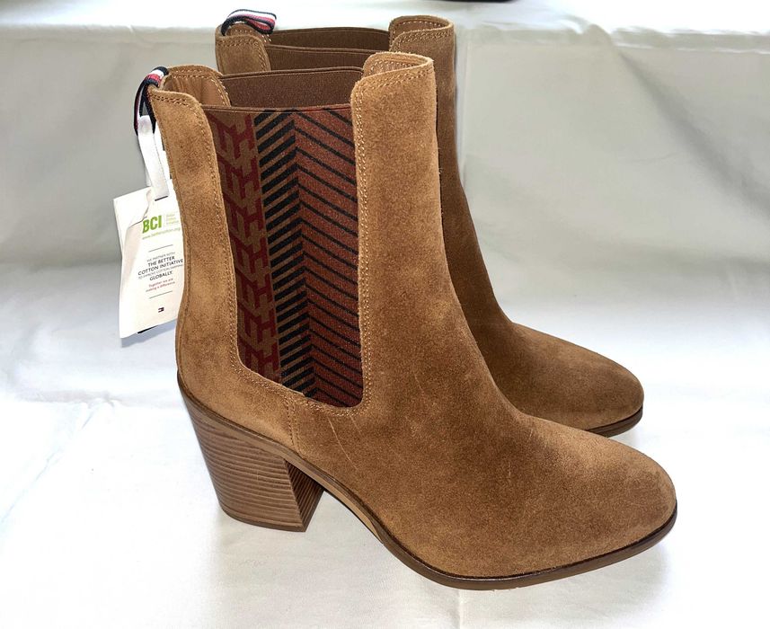 Tommy Hilfiger botki damskie skórzane zamszowe 41