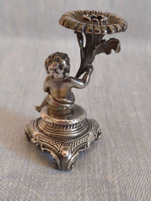 Anjinho de Prata Decorativo