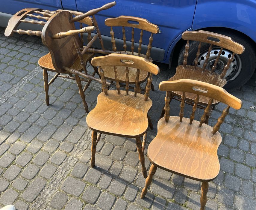 Krzesła PRL Bonanza. 6 sztuk