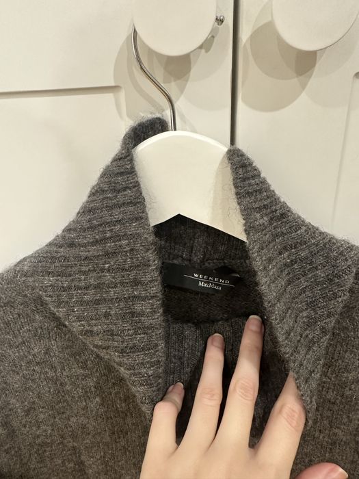 Светр Weekend Max Mara темно сірий шерсть