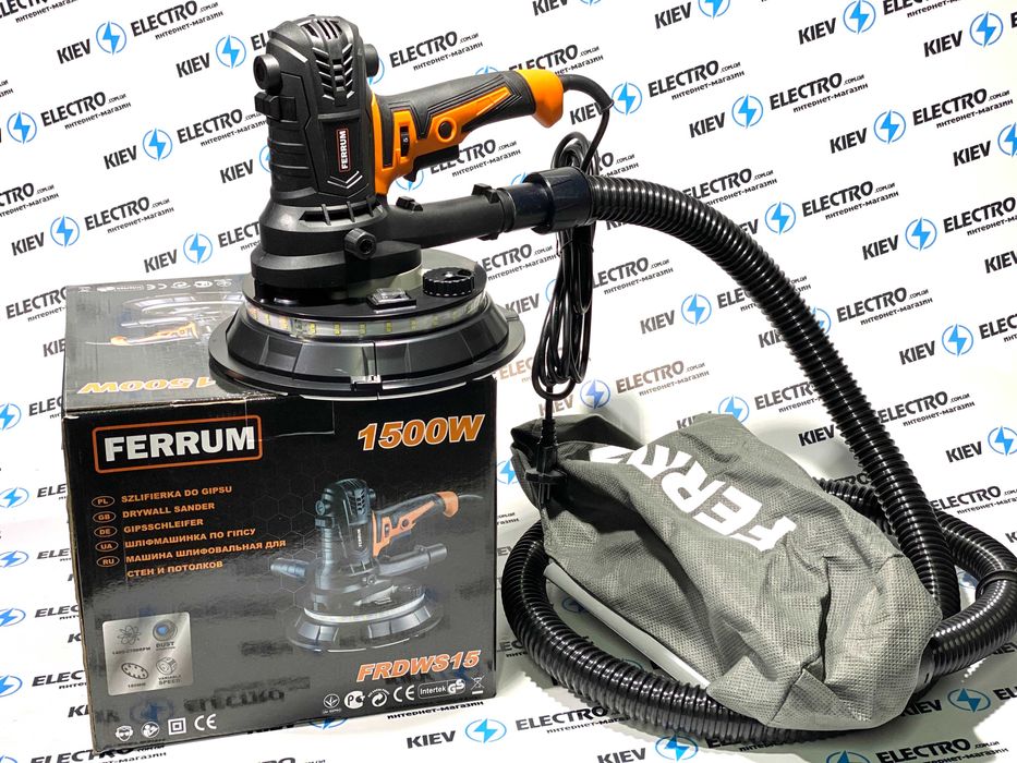 Шлифмашина для стен и потолков FERRUM FRDWS15 | Эксцентрик