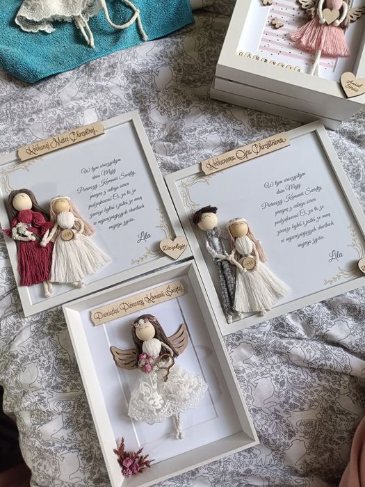 Ramka Anioł Stróż pamiątka podziękowanie prezent komunia chrzest