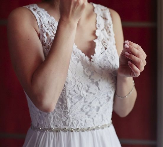 Suknia ślubna z muślinu