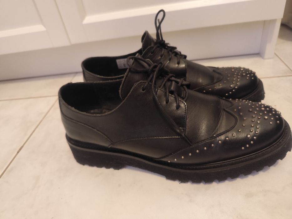 Sapatos Oxford de cuoro