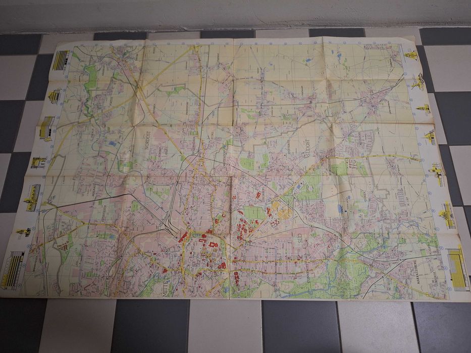 Mapa LEIPZIG/Lipsk lata 60/70