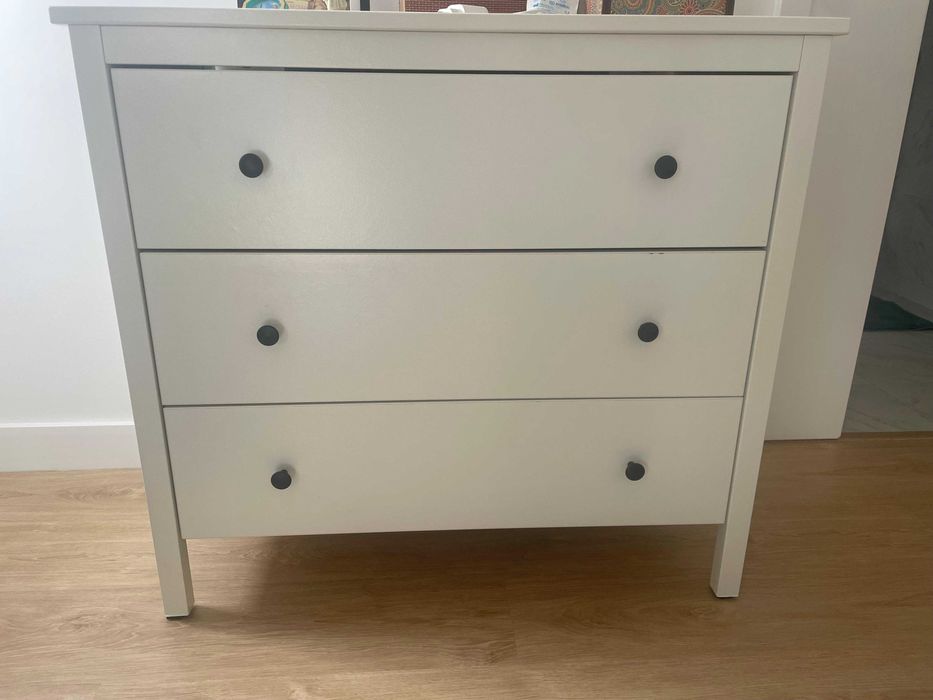 Cómoda c/3 gavetas, branco, 90x46x83 cm IKEA KOPPANG