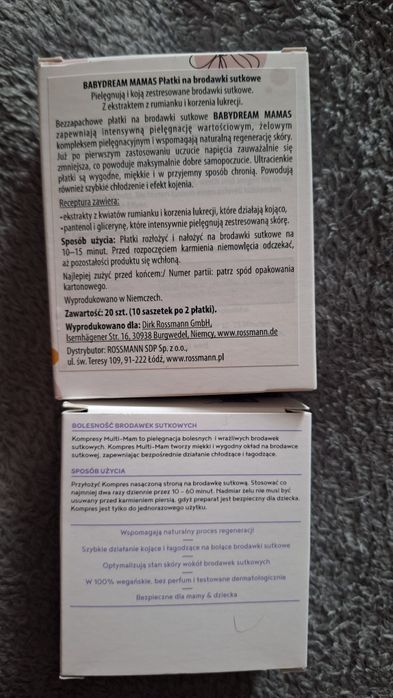 Kompresy na brodawki sutków karmienie 2 opakowania
