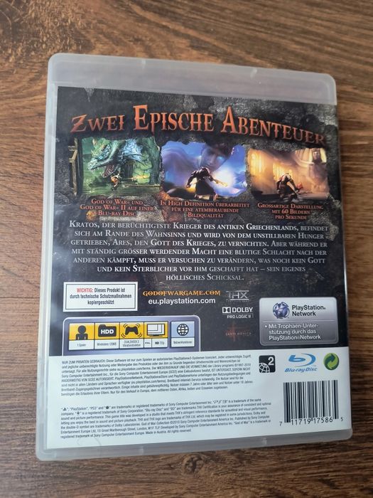 God of war remastered collection ps3 jak nowa z manualem PlayStation