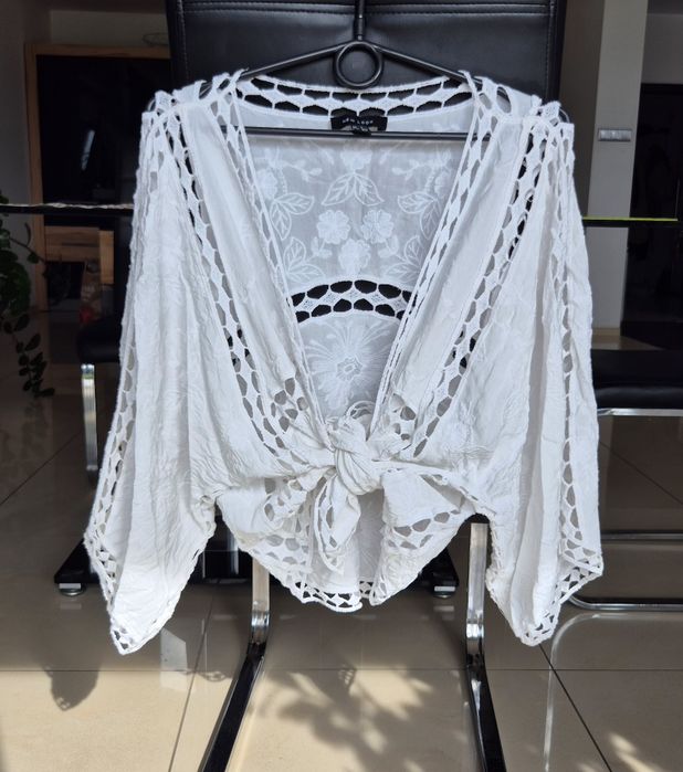 Pareo na plażę białe