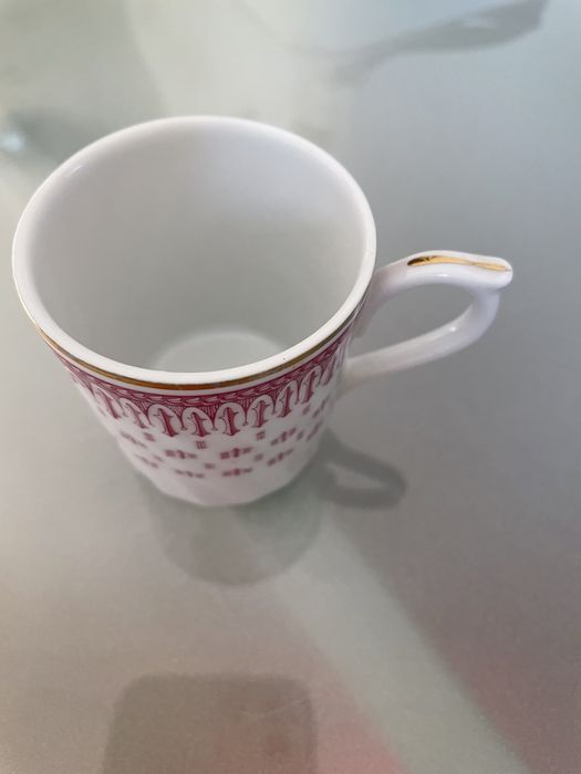 Chávena + Pires NG Portugal - Motivos Rosa /Branco