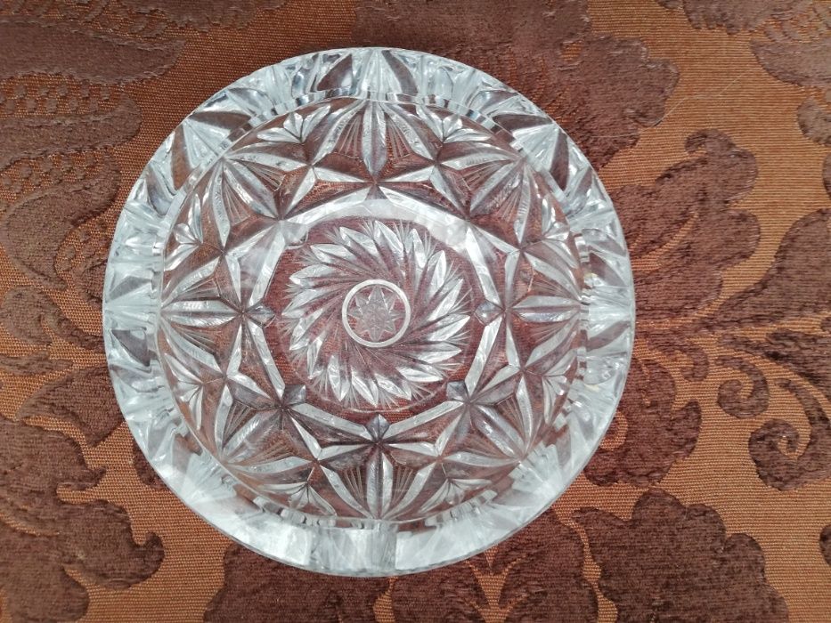 Хрустальная пепельница. Чехословакия. Ручная работа. Винтаж