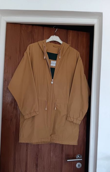 Kispo unissexo com carapuço, da Nastra, cor mostarda,  tamanho L, razo