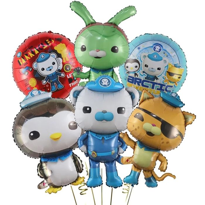 4Набори фольговані надувні кульки, Щенячий патруль, Октанафти, Тварини