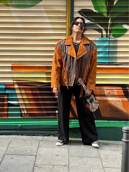 Vintage cowgirl jacket - originally from Spain - Real leather