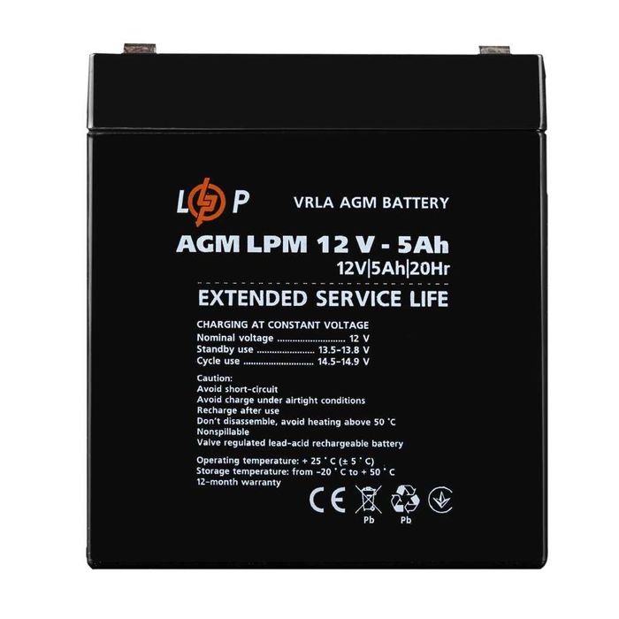 Аккумулятор  Logicpower GL AGM MG 12V 1.3\2.3\5\7\7.2\7.5\9аh
