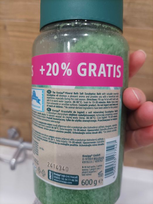 Kryształki sól do kąpieli eukaliptus