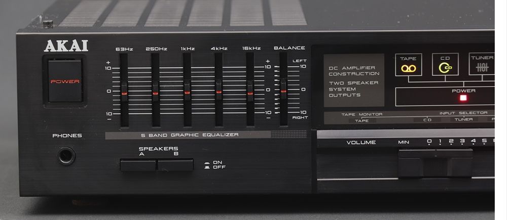 Akai AM-A202 Stereo Integrated Amplifier підсилювач 1986р. 80 Watts