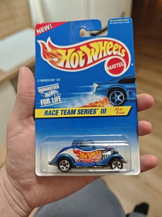 Hot wheels 3-window '34 race team series III 3/4 rocznik 1996