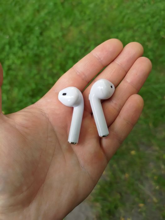 Безпровідні навушники headphones wireless pair white AirPods 1/2 білі