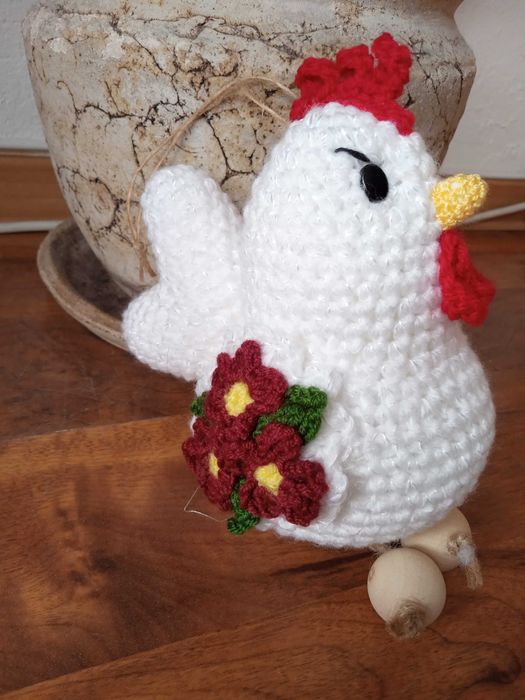 Wielkanoc kurka kogut na szydełku