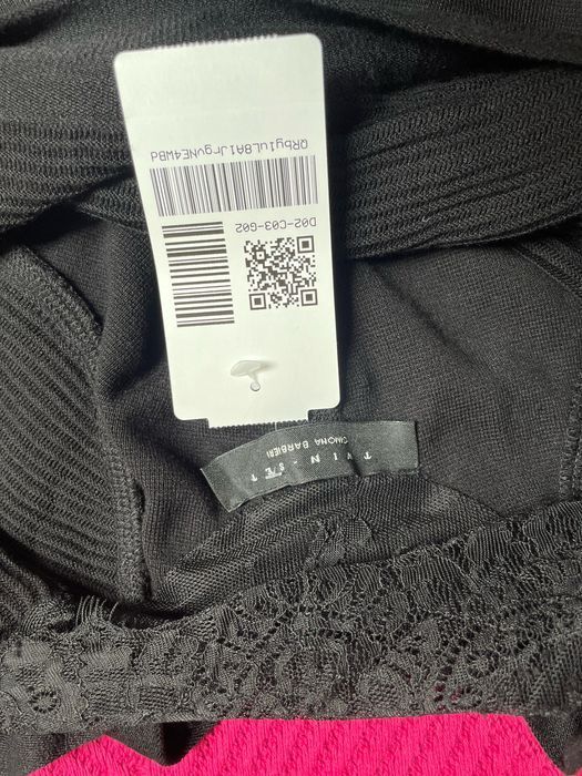 TWIN-SET Sukienka za Kolano Wygodna Stylowa Elegancka Czarna Rozmiar M