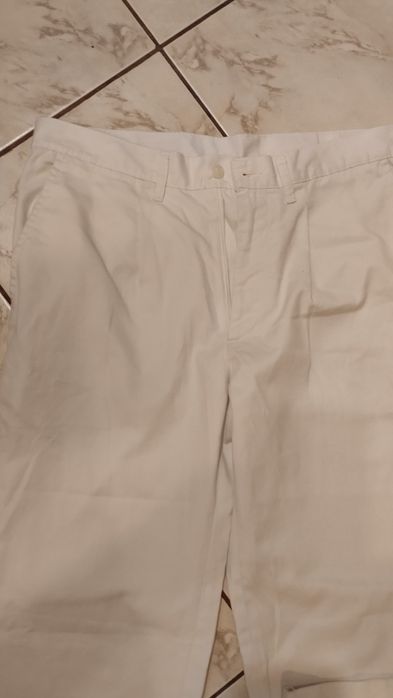 Spodnie męskie białe 42