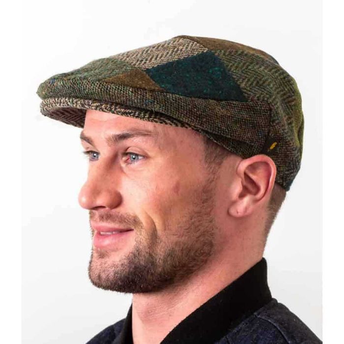 Hatman of Ireland Зелені відтінки Donegal Tweed Patch Капка Ірландії