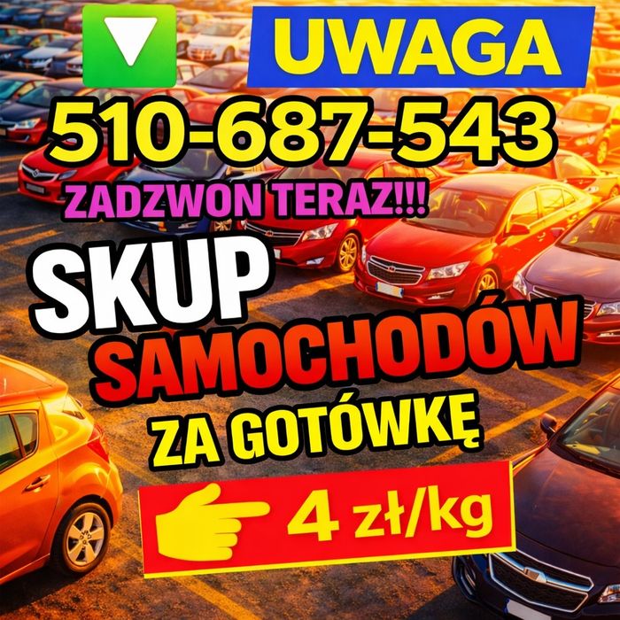 Skup aut 4zł/kg dziś odbiór