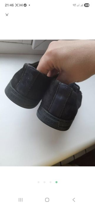 Кеди, натуральний замш + шкіра