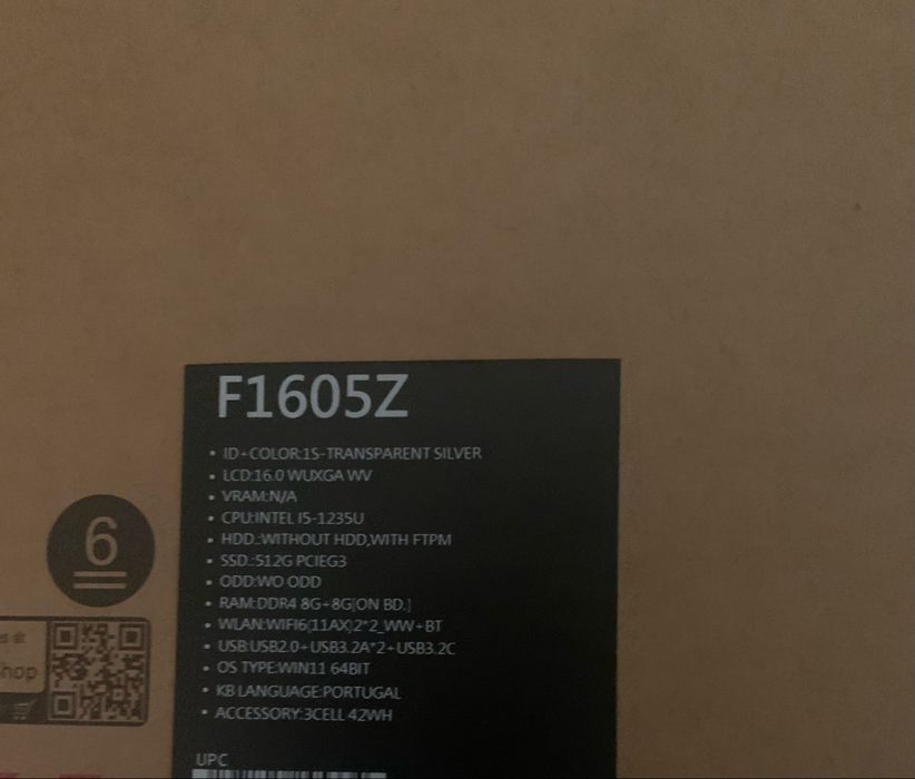 Portátil Asus Vivobook F1605ZA_52ALHDSB1