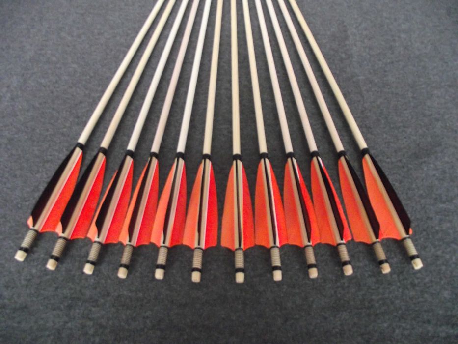 45-50 sosna 32" nr s031 Komplet strzał do łuku strzała drewniana