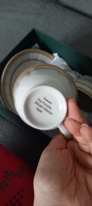 Komplet do kawy herbaty, filiżanki z talerzykiem, porcelana