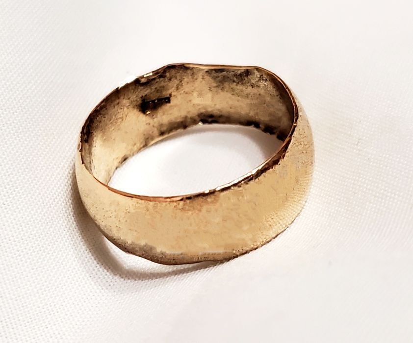 Кольцо с пробой в золотом цвете 583 пробы периода ссср