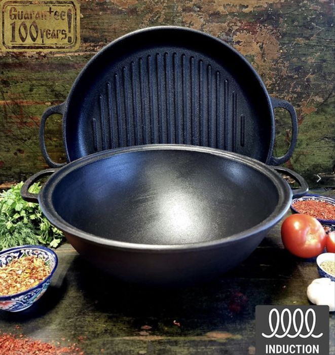 КАЗАН НОВИЙ/ чавунний казан/ кришка сковорода/ 12 літрів/‼️НОВИНКА