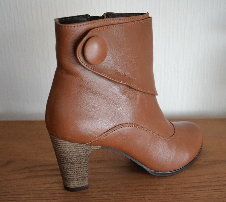 Skórzane botki roz 41