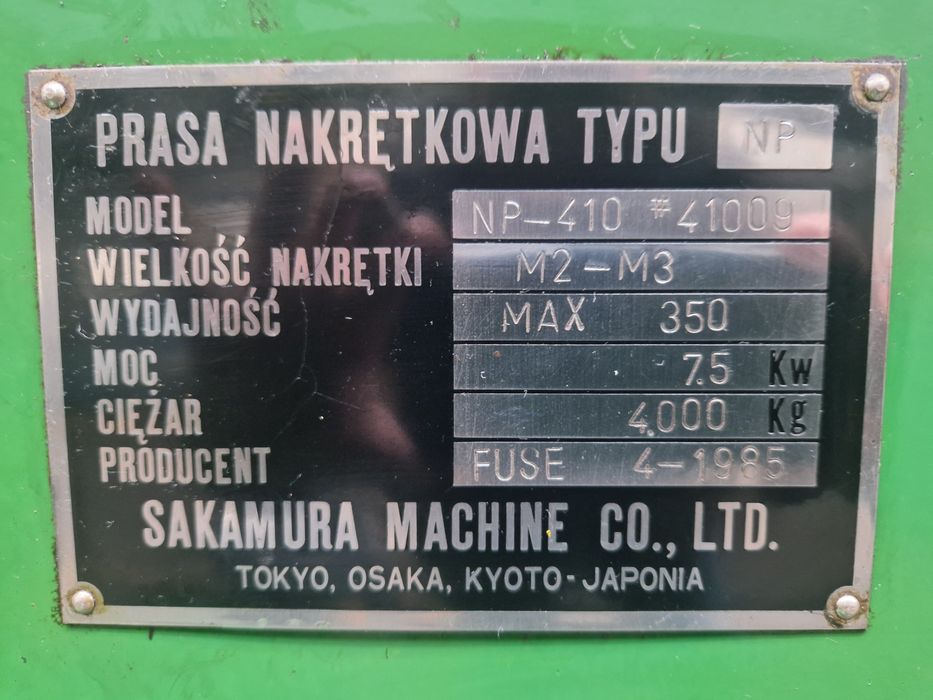 Prasa NP 410 i 420 SAKAMURA