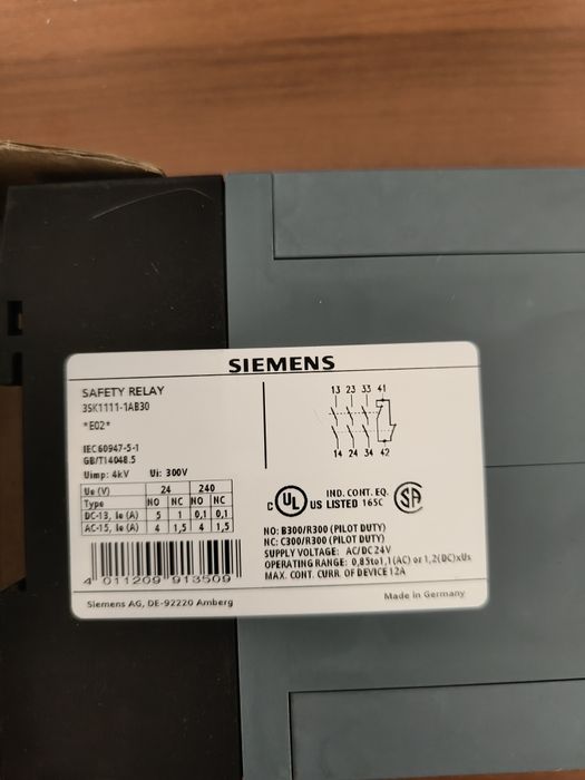 Rele segurança Siemens Sirius