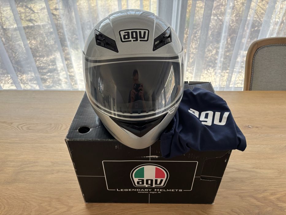 Kask motocyklowy AGV K-3 XS  Silver