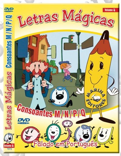 Letras mágicas - 6 DVD educação infantil - Novos