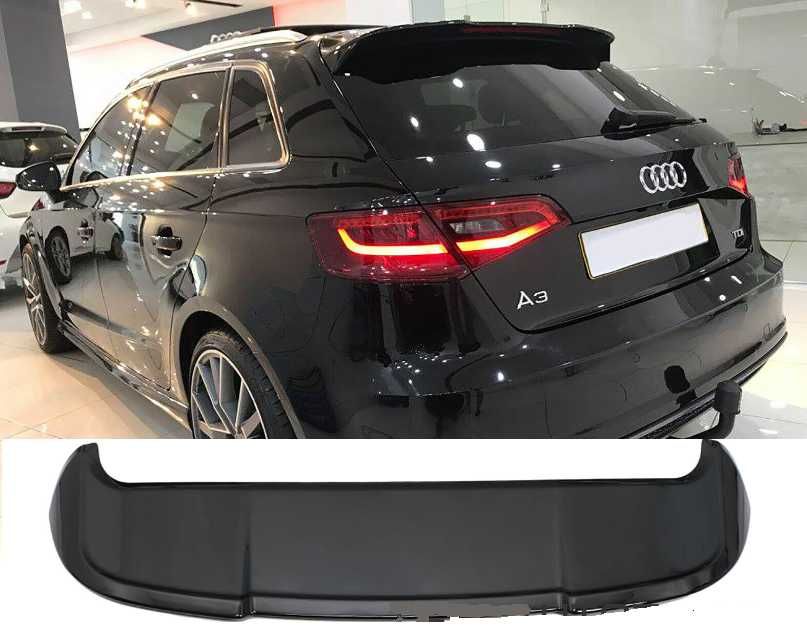Spoiler lotka dokładka AUDI A3 8V 3D CZARNY POŁYSK