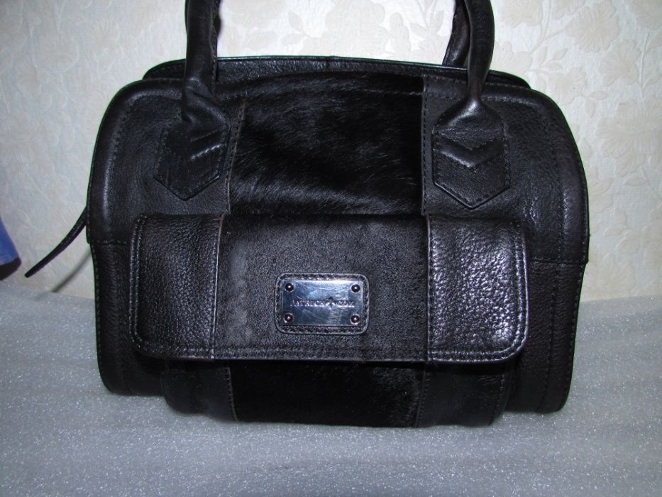 Брендовая сумка 100% натуральная кожа+мех ~patrick cox~