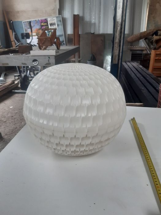 Klosz do lampy z tworzywa space age lata 60te