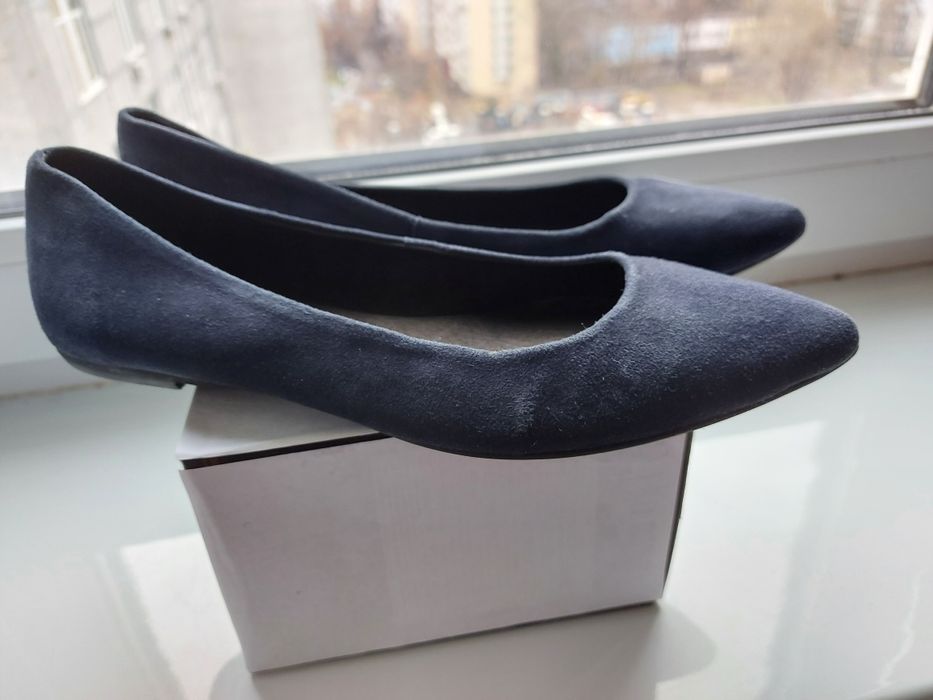 Балетки замшевые итальянские