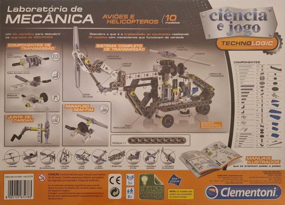 Jogo de construção - Laboratório de Mecânica – Aviões e helicópteros
