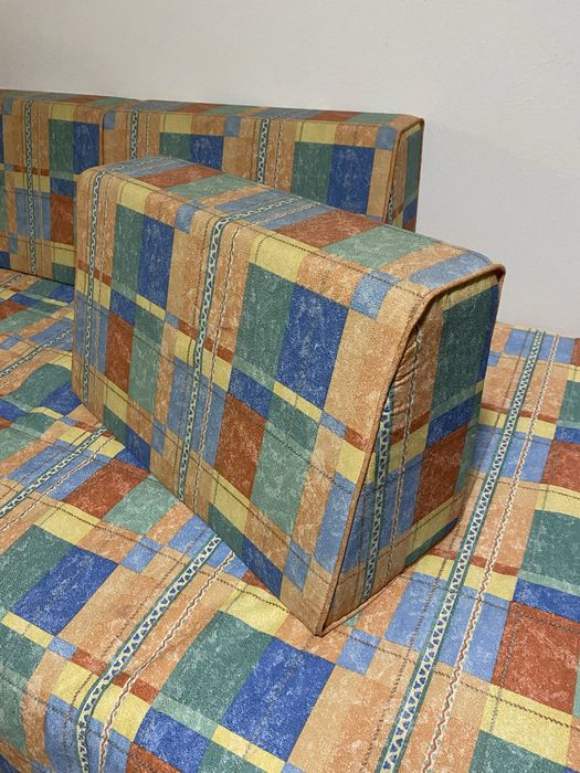 Conjunto de cobertor, 3 encostos e almofadas