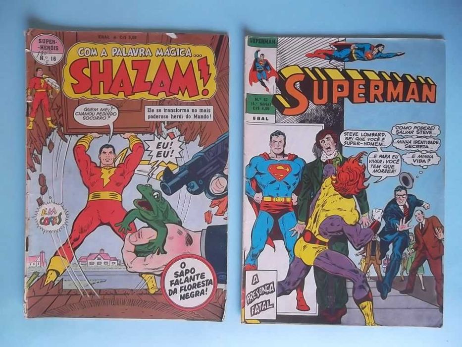 Lote de revistas EBAL - Super Homem, Batman, e outros.
